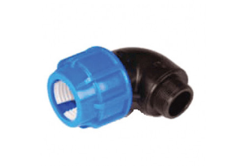PP elbow 90° Ø 32 with ¾" male thread